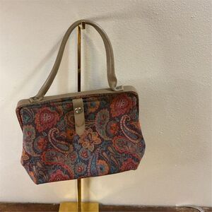 Vintage Richmark Paisley Tapestry Shoulder Bag Hand Beaded Multicolor Women's​